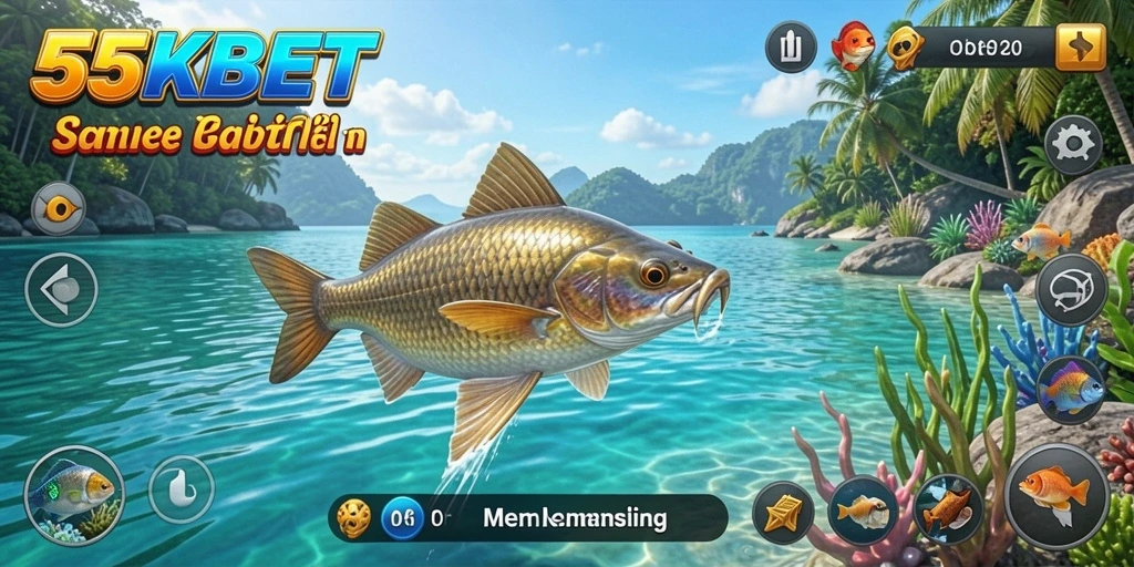 Tangkapan ikan besar dalam gameplay 55KBET.
