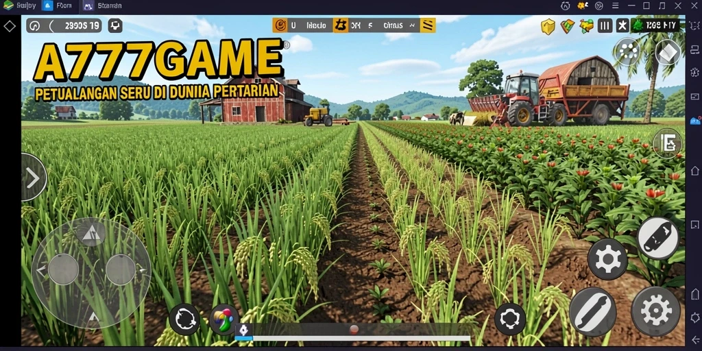 Gameplay seru A777GAME di dunia pertanian yang penuh warna.