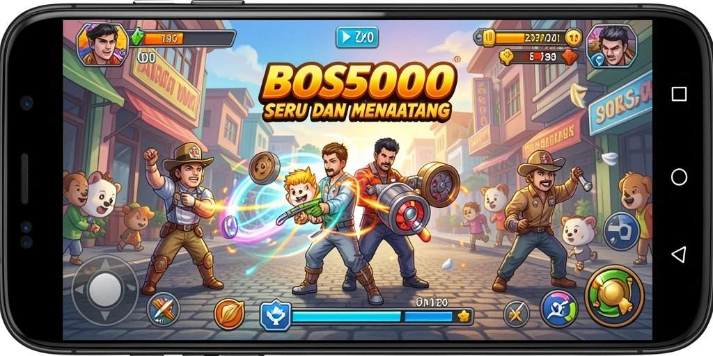 Tampilan menarik dari gameplay BOS5000 yang mengasyikkan.