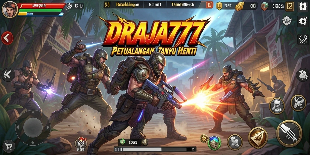 Screenshot gameplay DRAJA777 menampilkan aksi seru dan pertarungan mendebarkan.