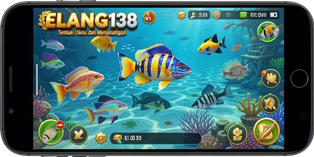 Tampilan gameplay ELANG138 yang penuh warna dan seru.