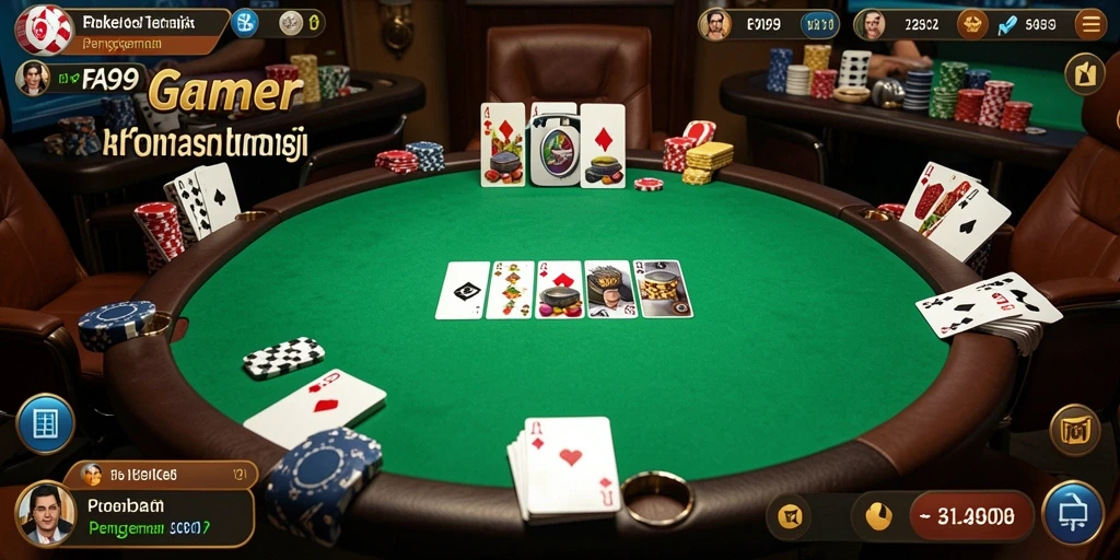 Tampilan gameplay Poker yang menarik dan mendebarkan di FA99.