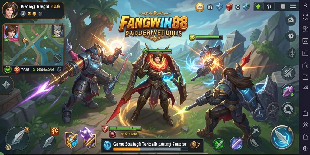 Screenshot gameplay FANGWIN88 menunjukkan momen strategis yang mendebarkan.