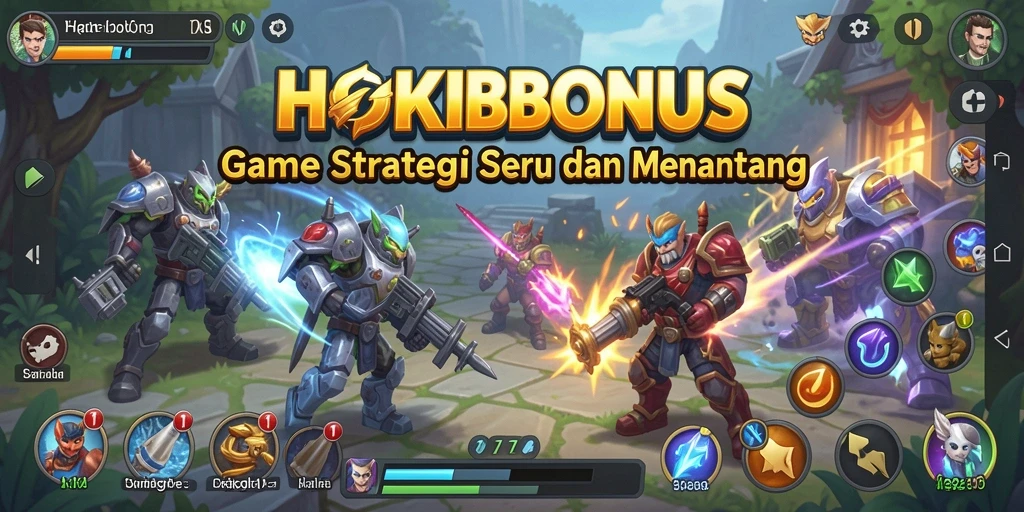 Screenshot HOKIBONUS menunjukkan aksi seru dari gameplay strategi.