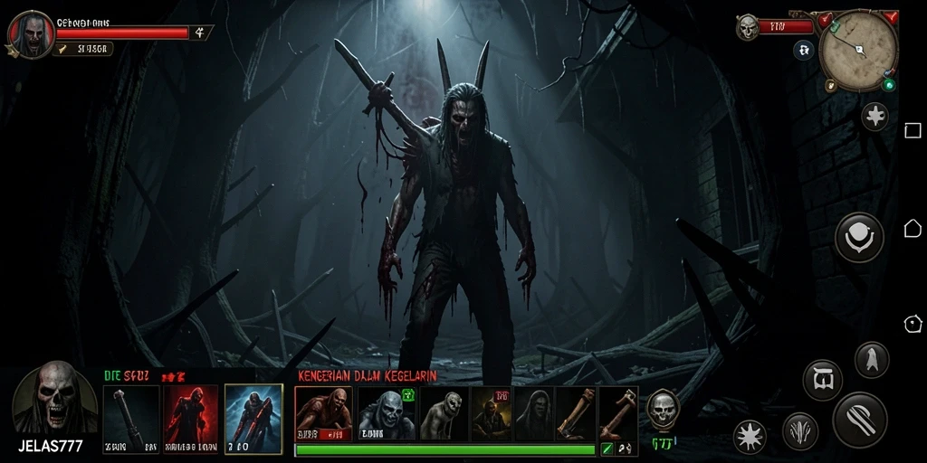 Gameplay menegangkan JELAS777 saat mengatasi kegelapan.