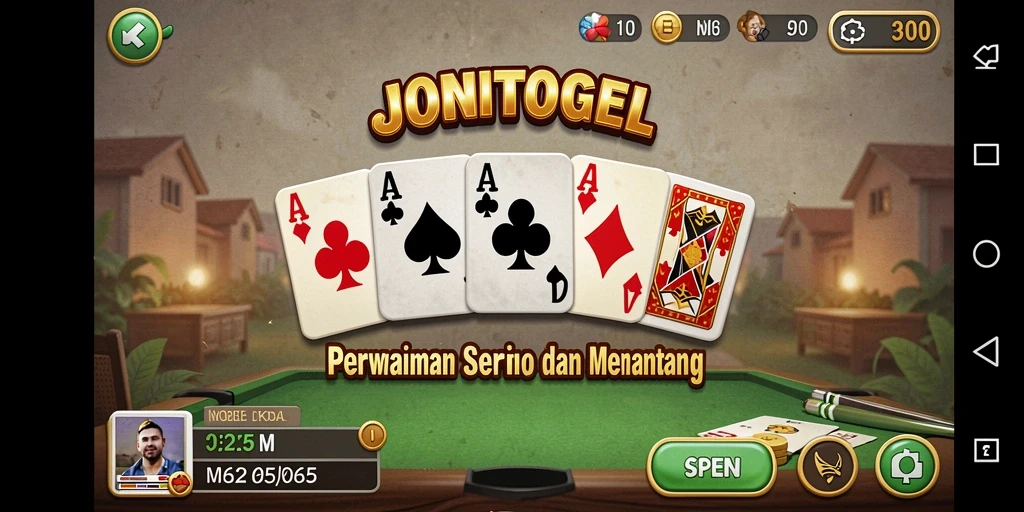 Screenshot gameplay JONITOGEL yang menunjukkan keseruan permainan domino.