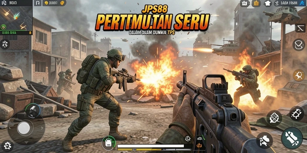 Tangkapan layar menampilkan aksi seru gameplay TPS.