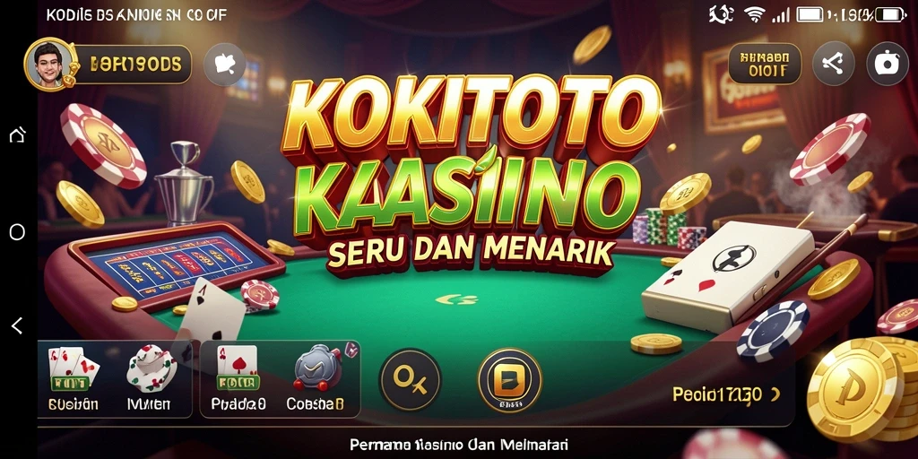 Tampilan gameplay KOKITOTO yang mengasyikkan dengan efek visual menarik.