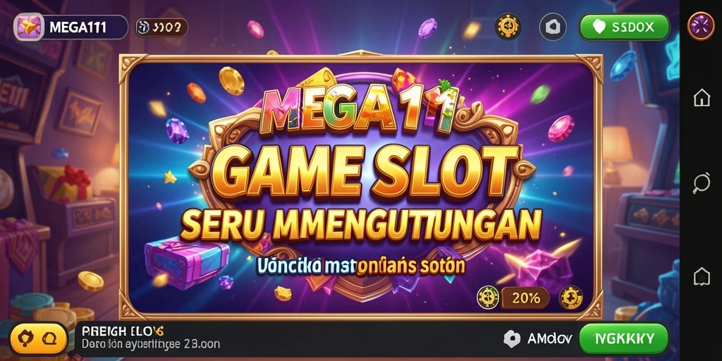 Tangkapan layar gameplay MEGA111 menampilkan serunya permainan slot.