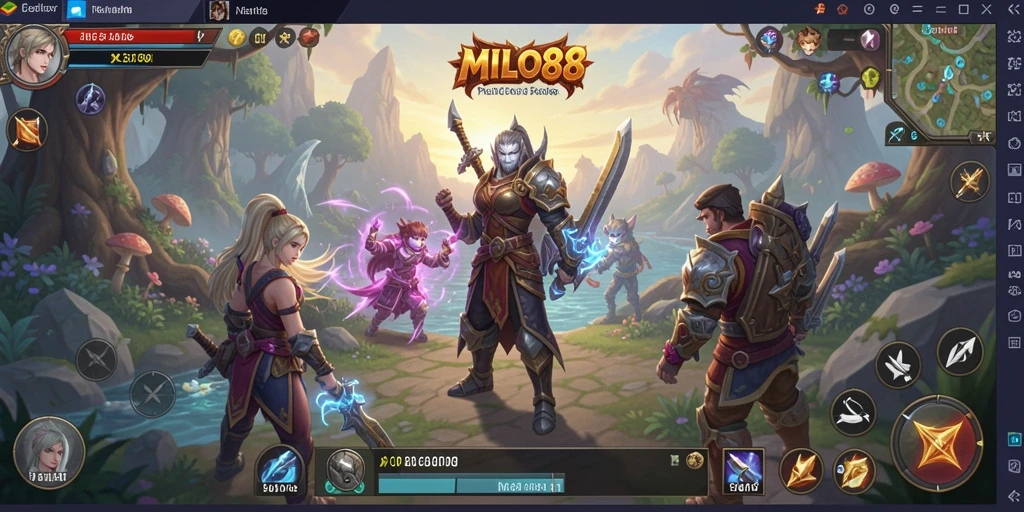 Tangkapan layar gameplay di MILO88 yang menunjukkan aksi pertarungan menegangkan.