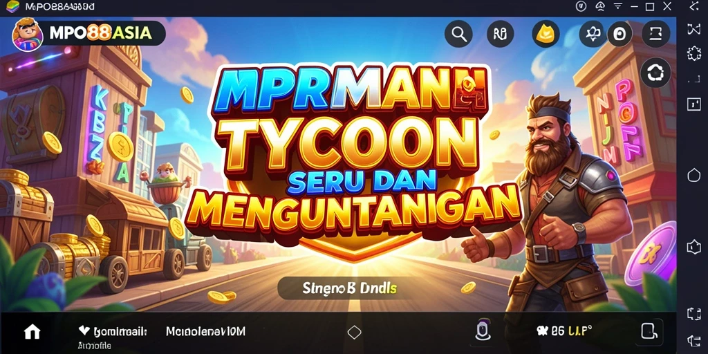 Screenshot MPO88ASIA menampilkan gameplay seru dalam membangun kerajaan bisnis.