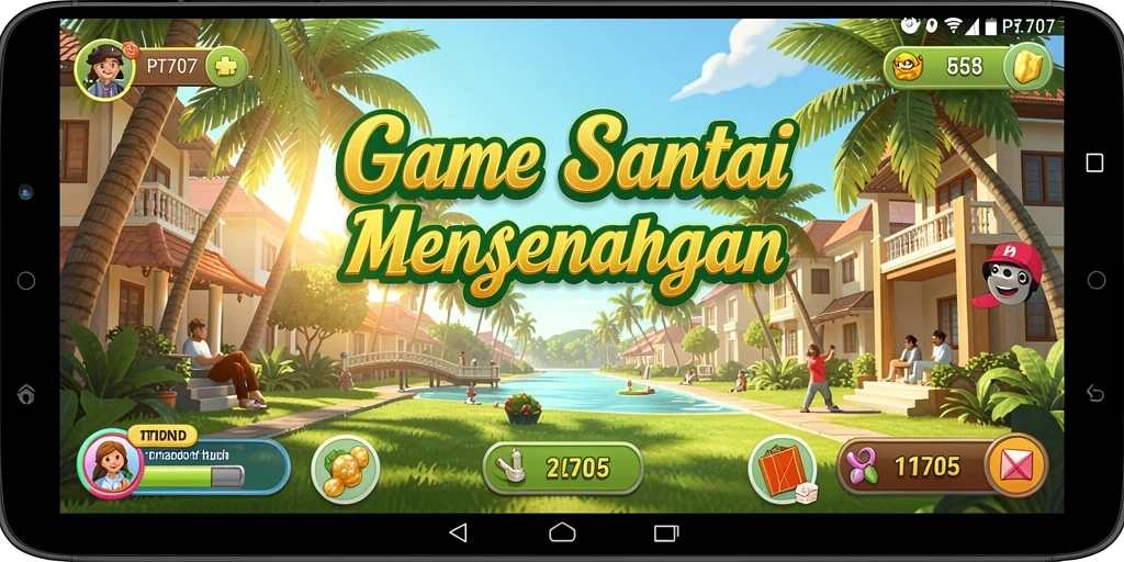 Screenshot gameplay PT707 menampilkan suasana santai yang menyenangkan.