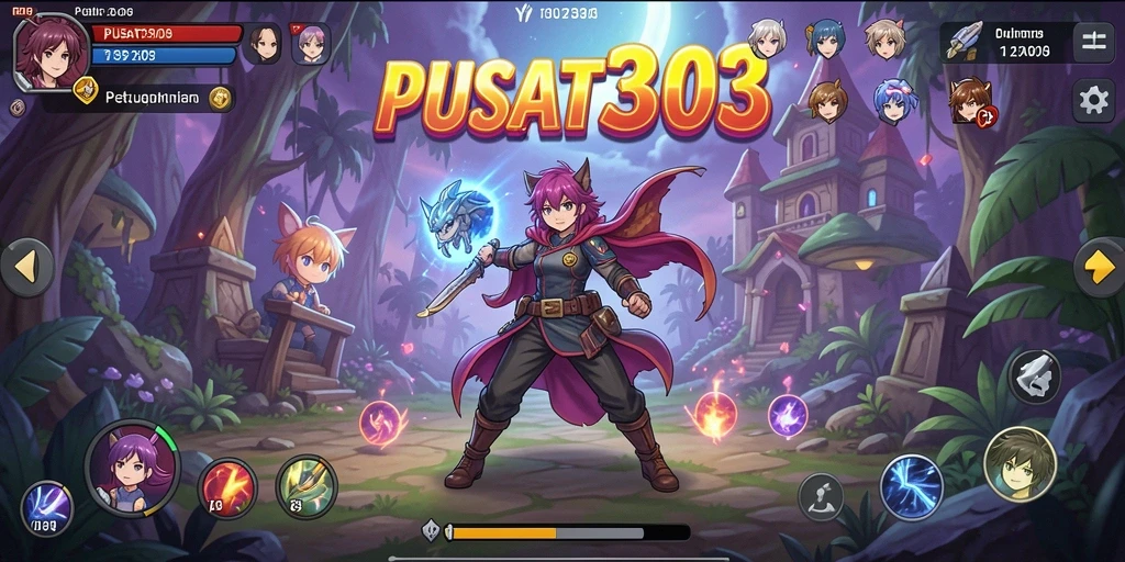 Tampilan gameplay yang menarik dengan karakter anime ikonik