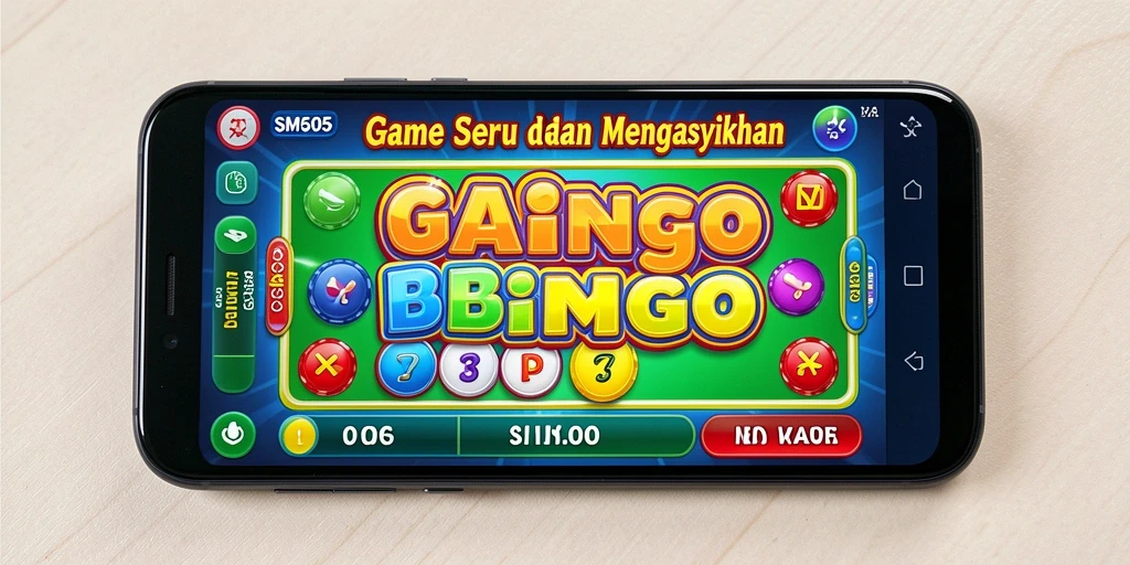 Screenshot gameplay SM605 menunjukkan keseruan permainan Bingo.