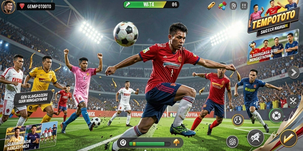 Tampilan gameplay TEMPOTOTO yang menegangkan dan kompetitif.