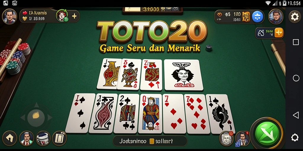 Tampilan gameplay TOTO20 yang seru dan interaktif.