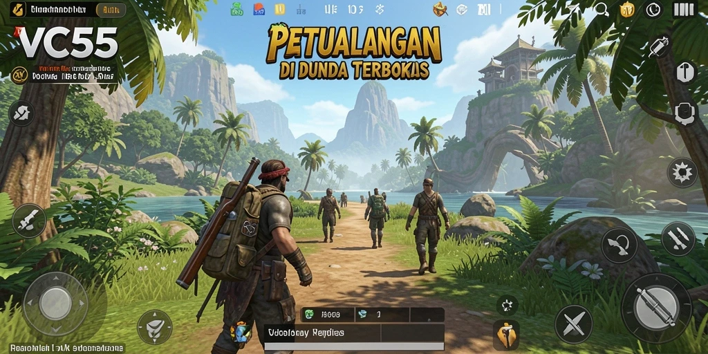 Screenshot gameplay menampilkan aksi eksplorasi yang mendebarkan di dunia terbuka.